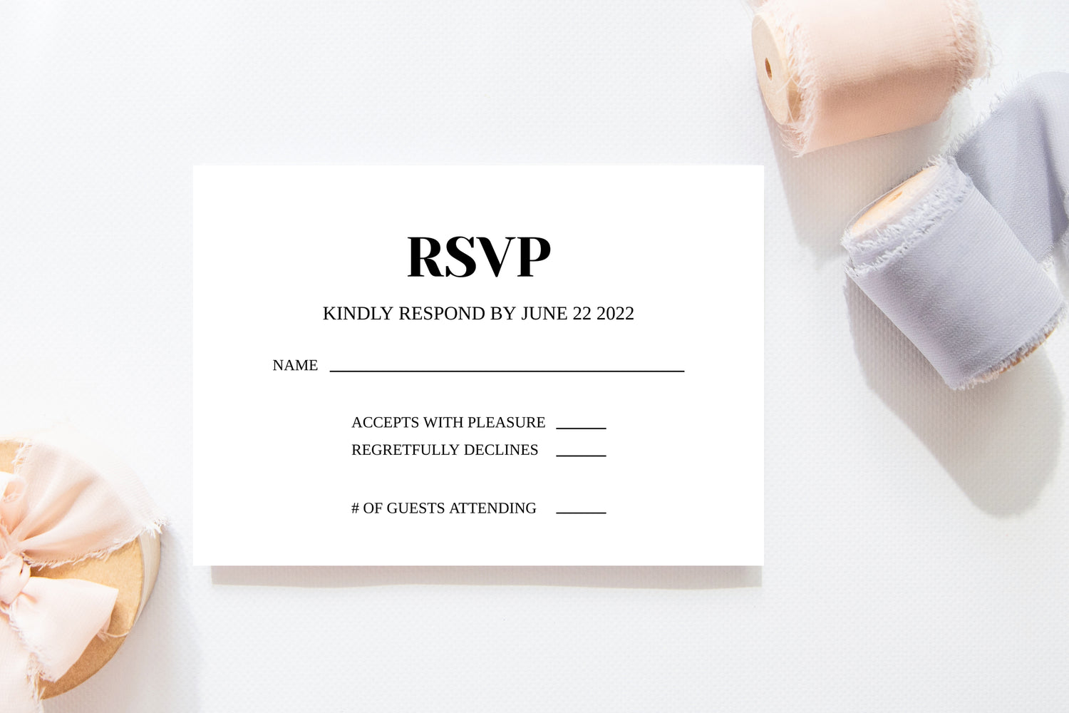 Modern RSVP Card Template - MODEE - Designs by MelissaCB