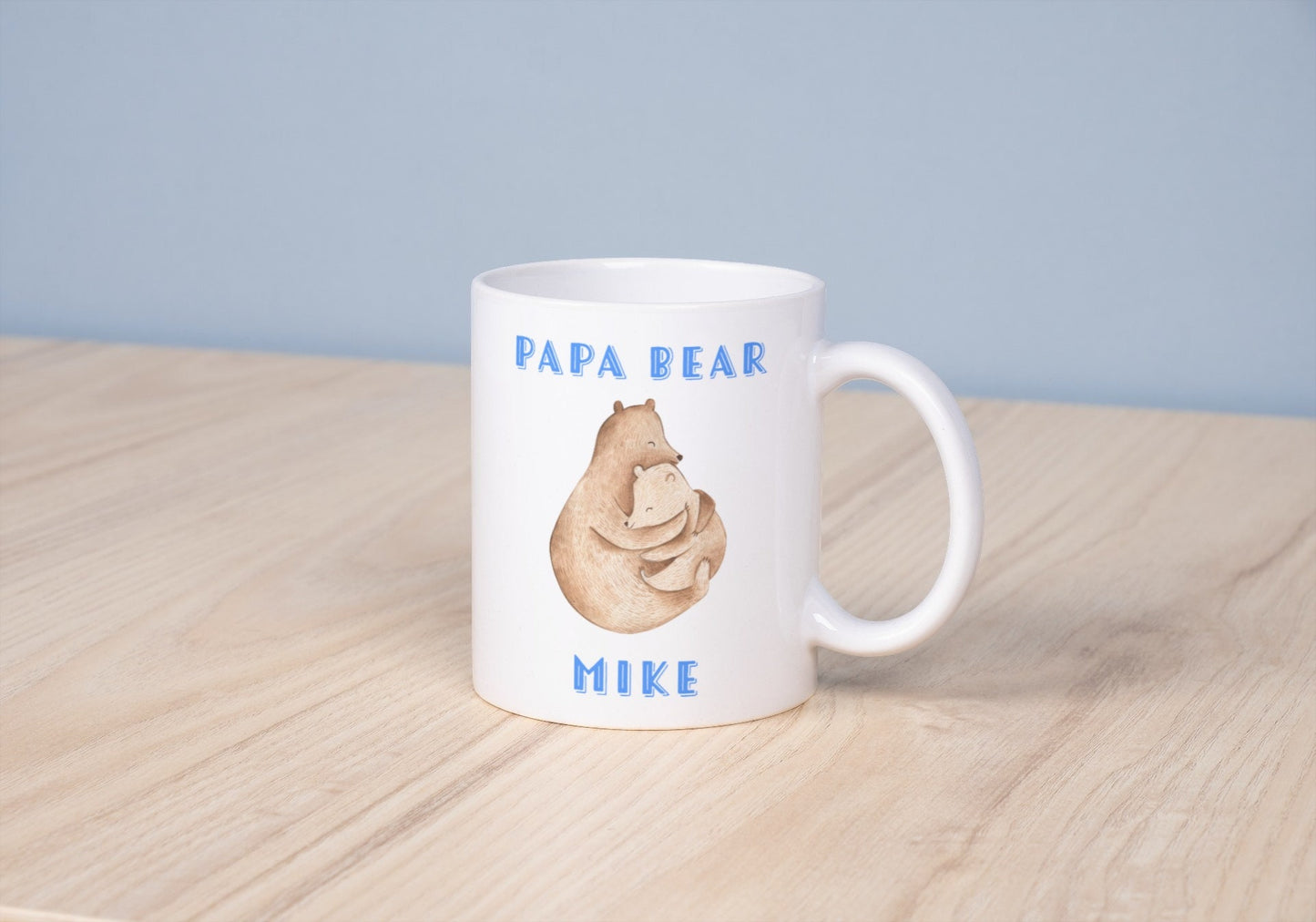 Custom Papa Bear Ceramic Mug for Father's Day, Birthday, New dad