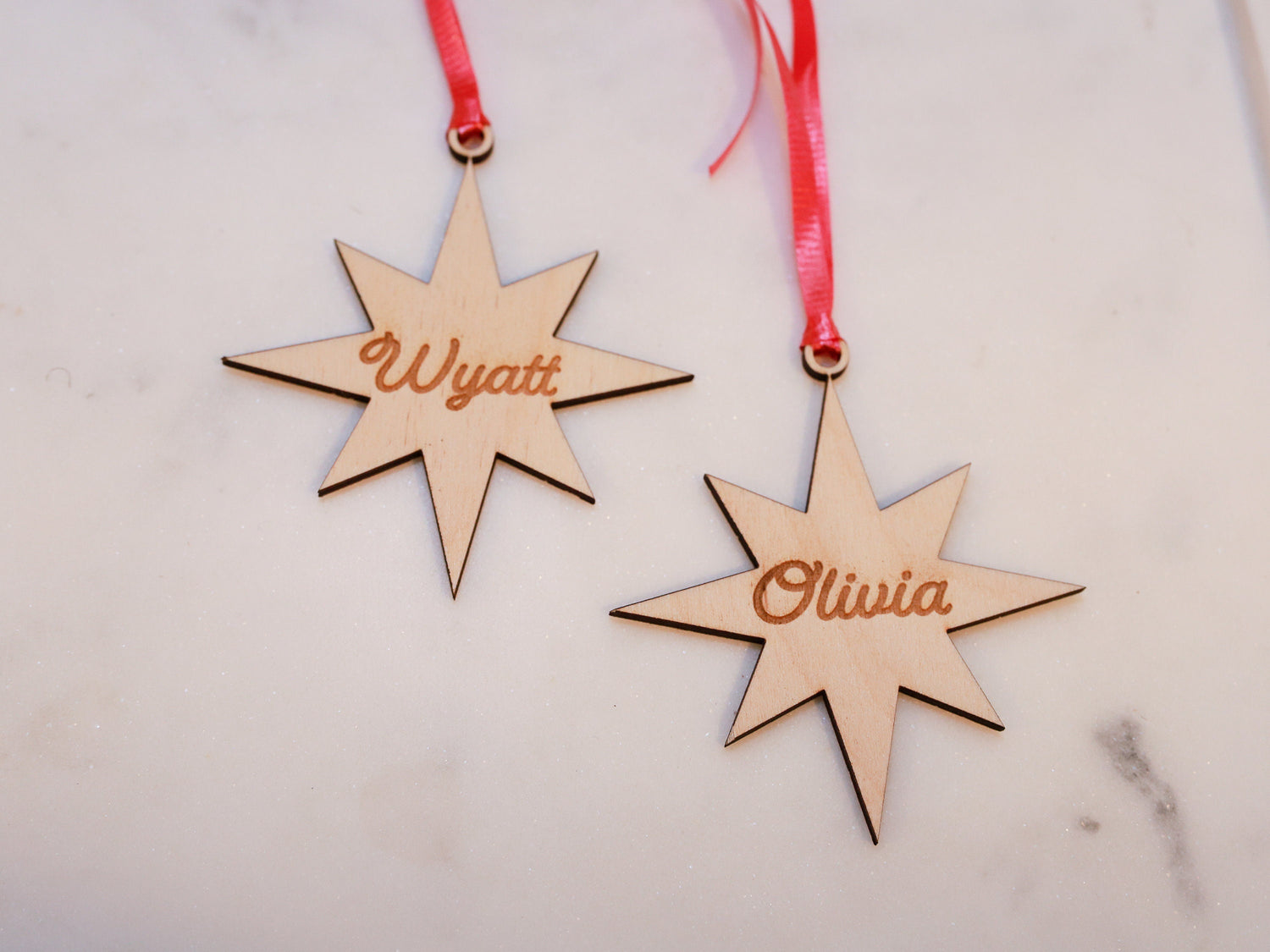 Engraved Christmas Wooden Gift Tags