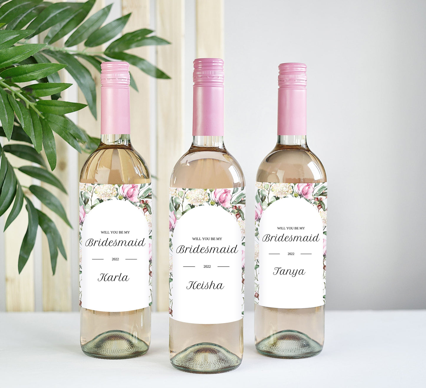 Printable Bridesmaid Proposal Wine Label Template