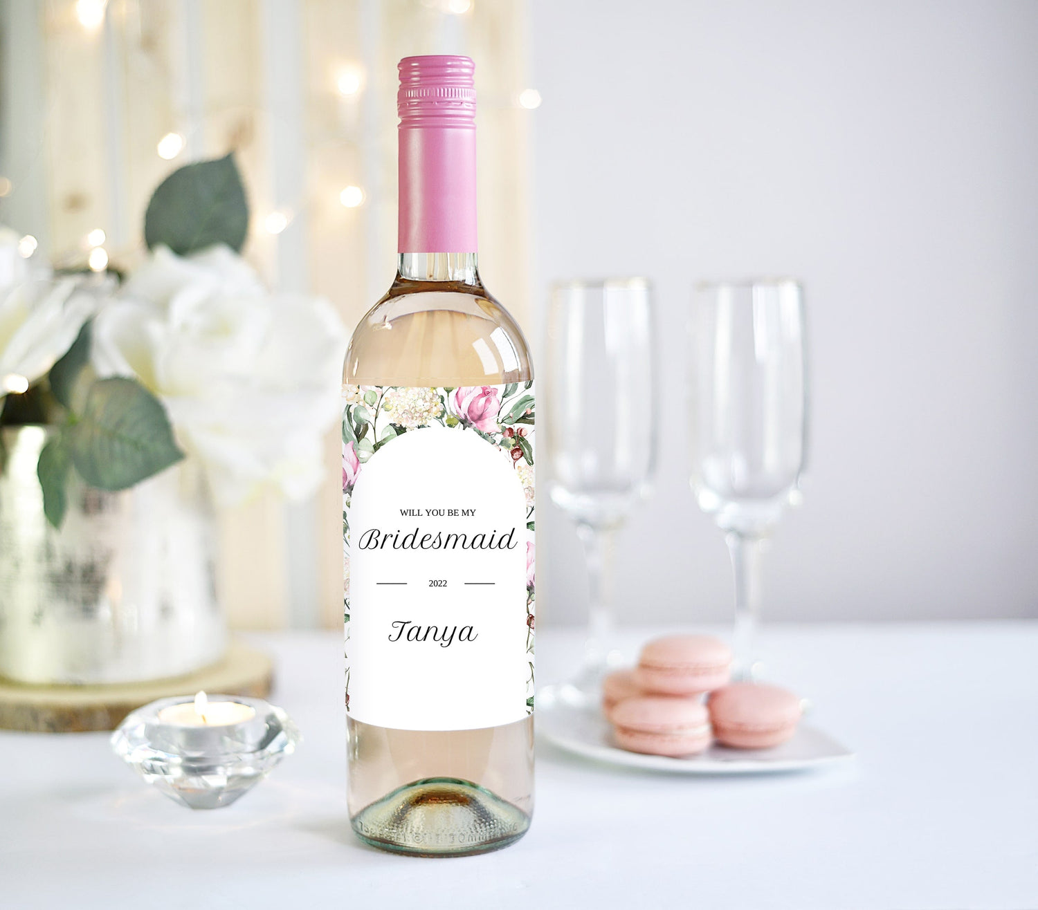 Printable Bridesmaid Proposal Wine Label Template